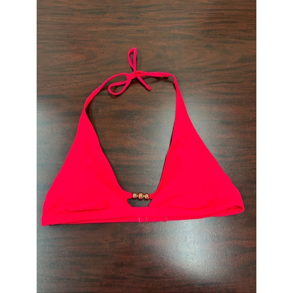 NWT Aerie Hot Pink Scoop Bikini Top Size Large